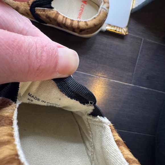 Crewcuts Toddler Size 9 Girls Brown Tan Slip-On Sneakers Leopard Cheetah Print - Picture 9 of 9